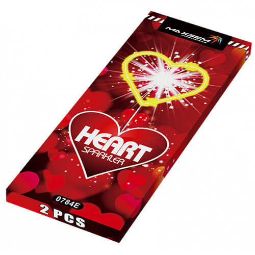 Бенгальские огни в форме сердца 0784E Heart, 2 шт